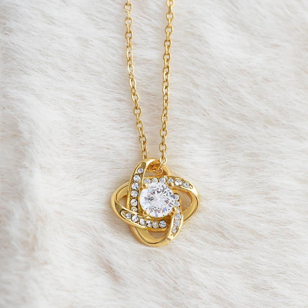To My Daughter - Always Love You More - Love Knot Necklace