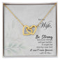 Interlocking Hearts Necklace For Wife (Yellow & White Gold Variants)