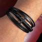 🌟  Personalized Black Leather Bracelet 🌟