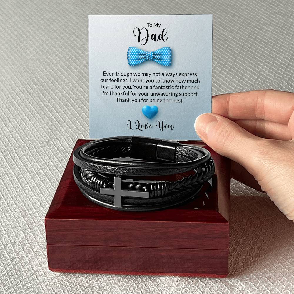 🌟  Personalized Black Leather Bracelet 🌟